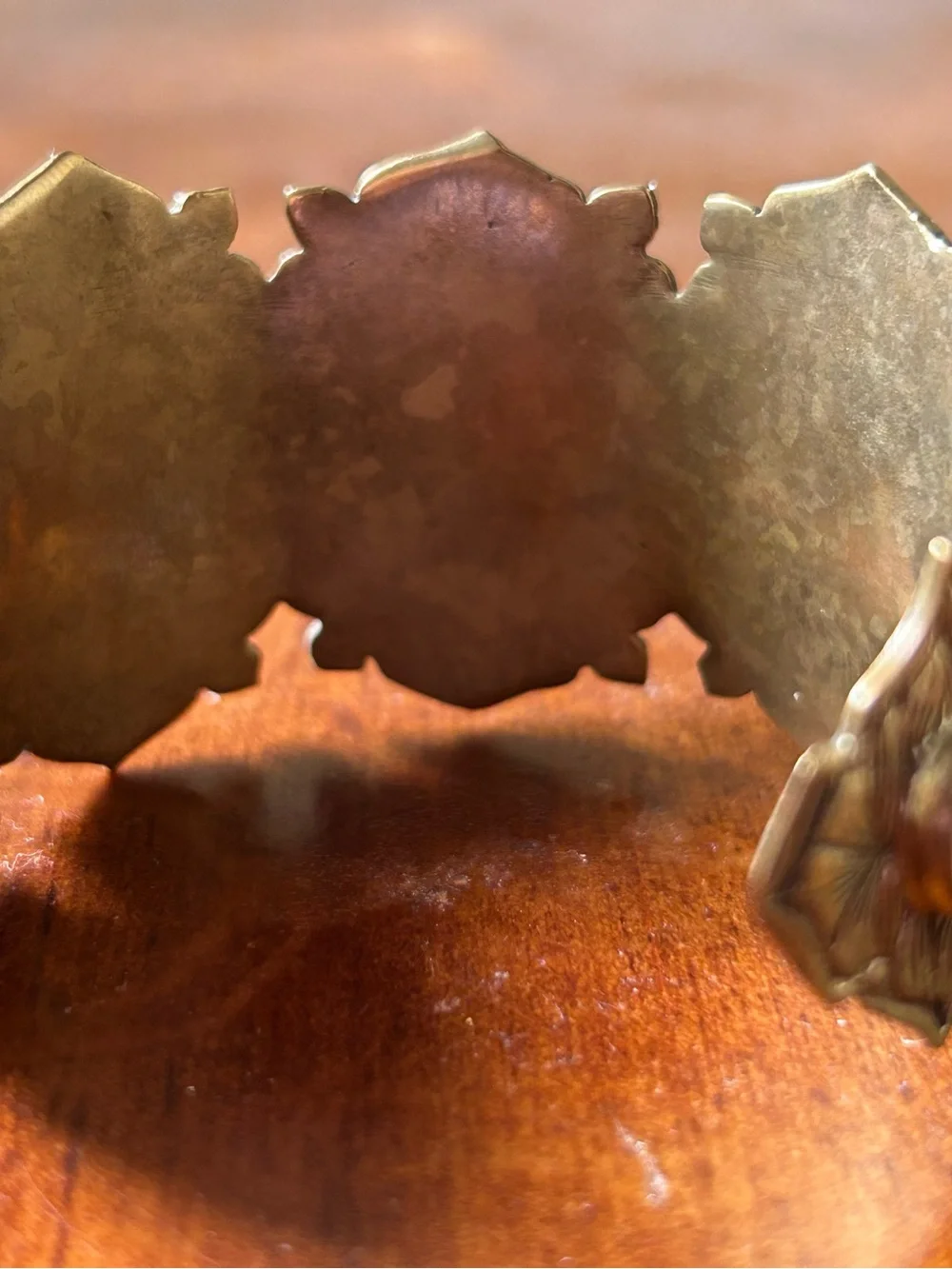 Stephen Dweck Bronze Cuff Bracelet with Citrine and Carnelian Gemstones